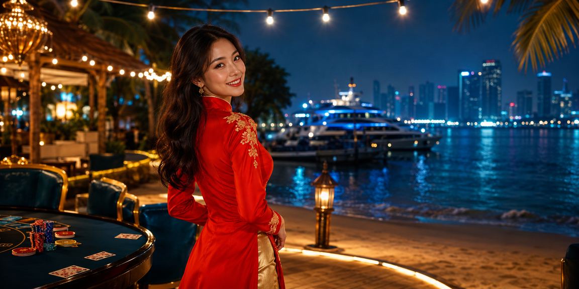 Người phụ nữ áo dài tham gia trò chơi bài tại Hà Nội trong không khí an toàn